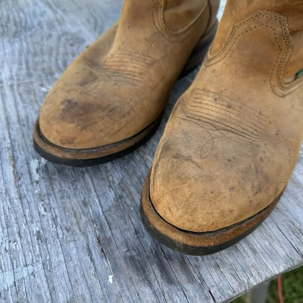 Dan Post Albuquerque Waterproof Tan Leather Western Work Boots Men’s 11.5D - 220